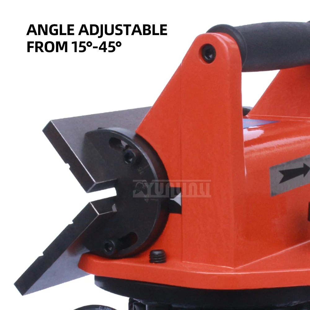 Handheld Chamfering Machine, Small Powerful Manual Chamfer Tool Portable 45 Degree Straight Edge Right Angle Metal