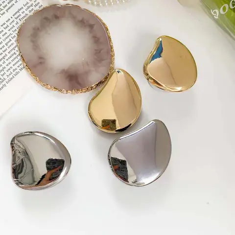 Pop Grip Socket Griptok Uchwyt na telefon Metalowo platerowany lustrzany stojak na telefon komórkowy z wysuwanym stojakiem w kształcie pierścienia z klamrą