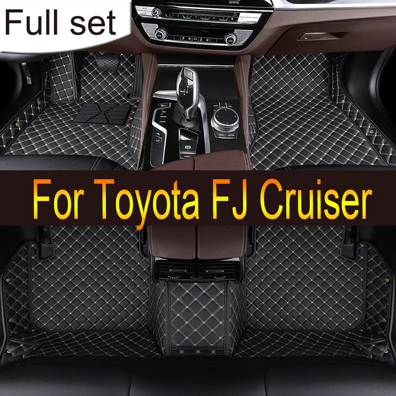 Car Mats For Toyota FJ Cruiser XJ10 2007~2022 Auto Durable Carpet Rugs Leather Mat Waterproof Floor Pad Full Set Car Accessories