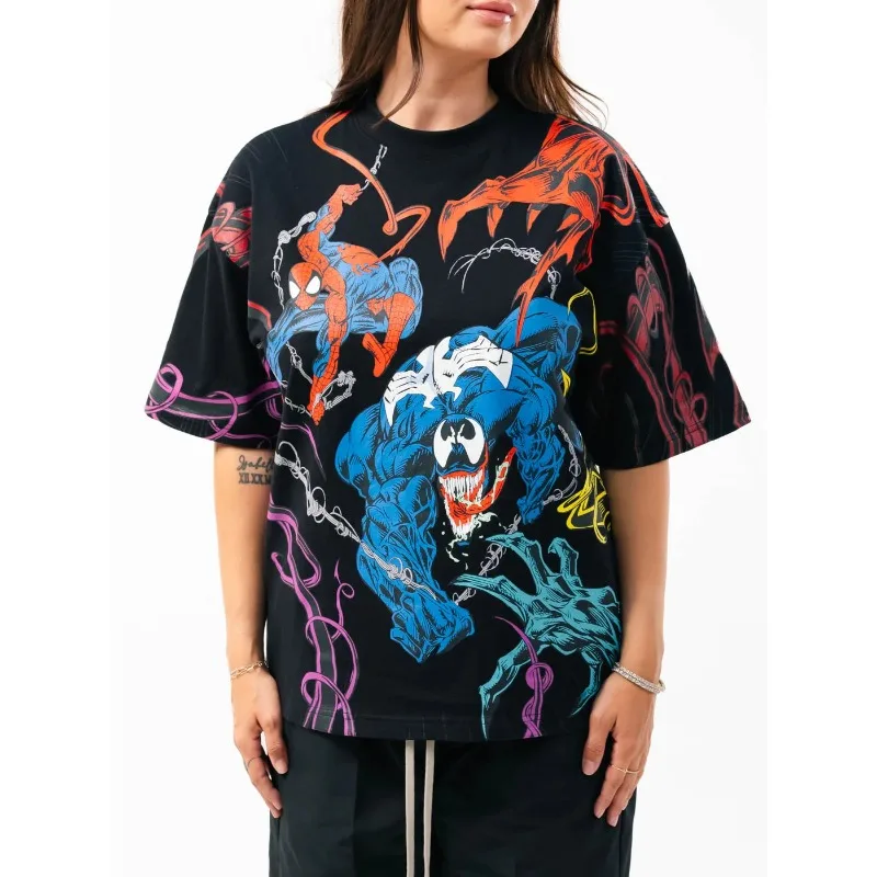 Marvel By Shoe Palace Spider Man Camiseta unisex de manga corta con estampado informal más vendida (negro)