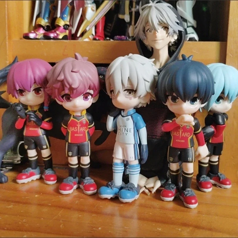 6 ピース/セットブルーロックアクションフィギュアいさぎ与一バキラめぐるアニメフィギュア Q バージョン置物 Pvc グッズモデル子供のおもちゃ