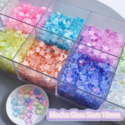 New Smooth Mocha Glass Crystal Flat Back Star 10MM 3D Nail Art Rhinestone DIY Manicure Decoration Stone Accessory