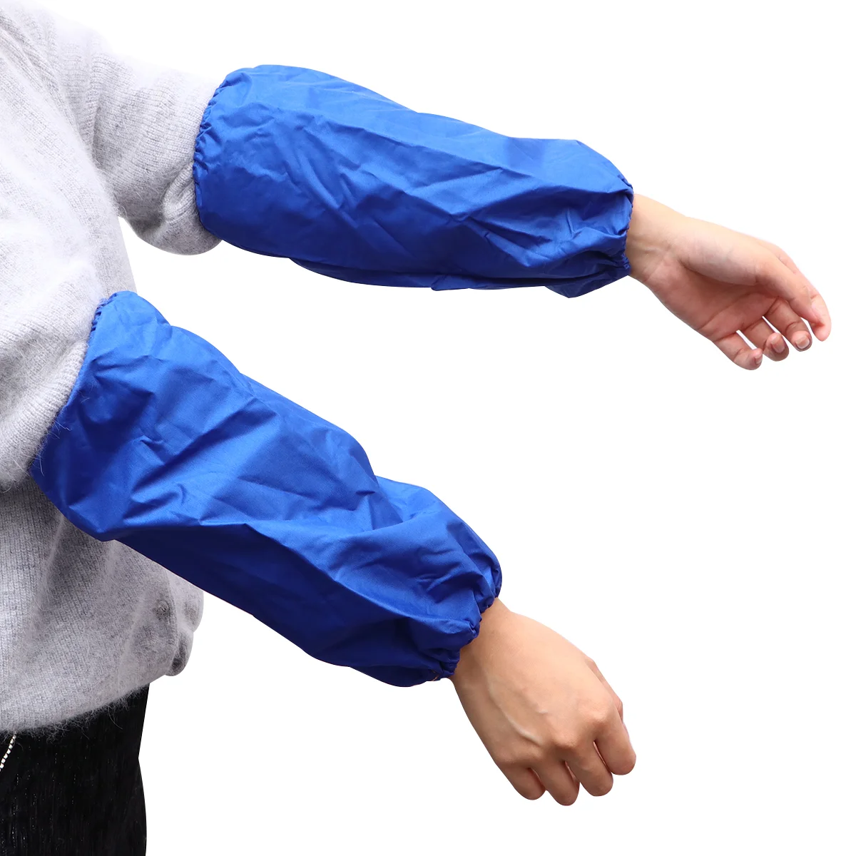 2 Pairs Cleaning Gloves Arm Sleeve Protector Women Oversleeve Aldult Waterproof Blue Cover Oilproof Miss