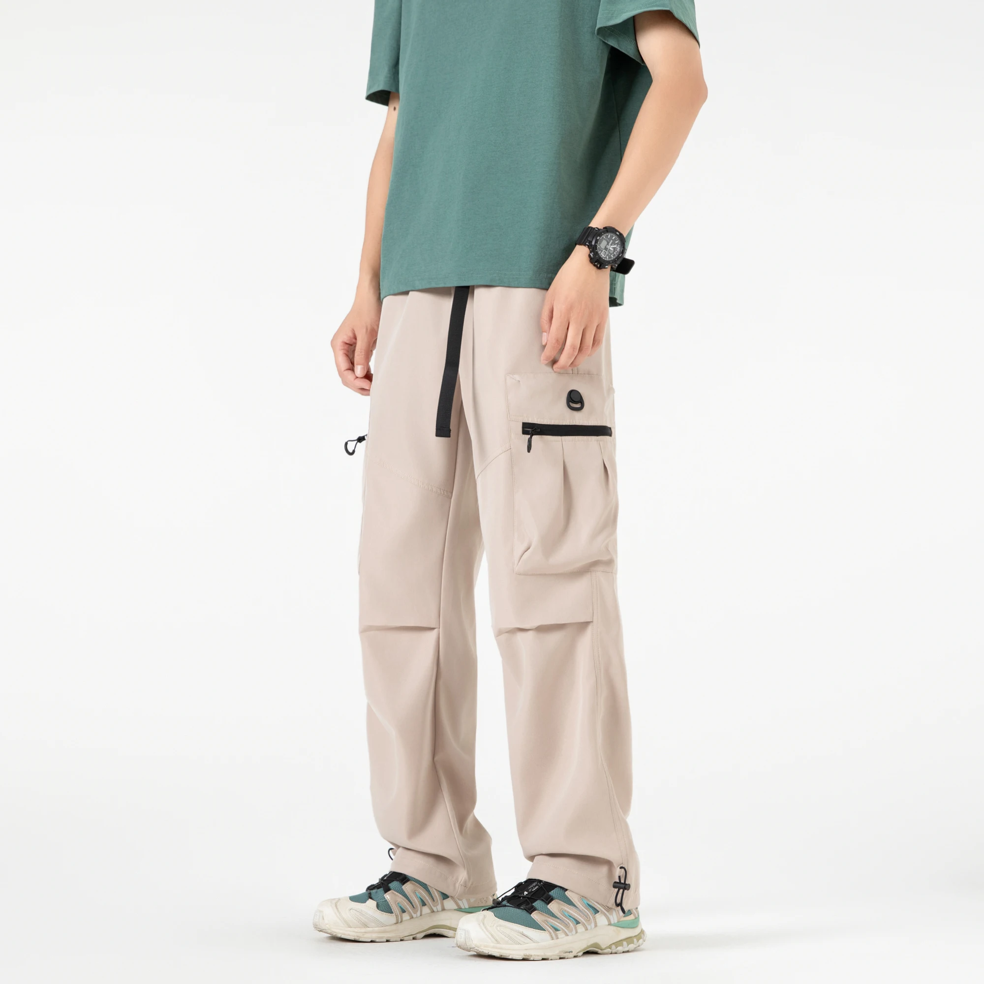 

Свободные широкие брюки-карго, прямые брюки, повседневные уличные узкие брюки, корейский уличный стиль