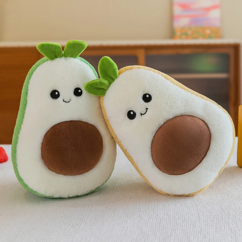 Oreiller en peluche doux et confortable à motif avocat pour fille, jouet kawaii à motif de fruits de dessin animé, cadeau d'anniversaire pour bébé, 1 pièce