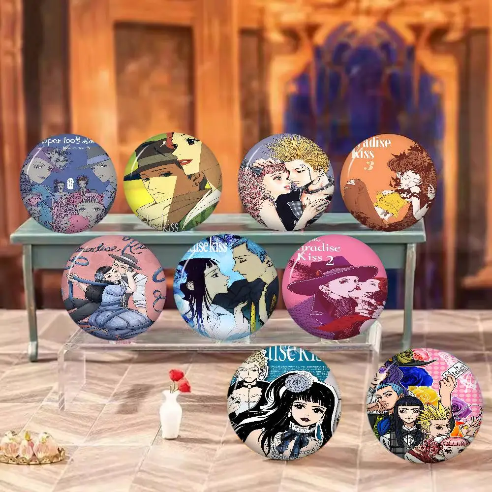 Anime P-Paradise Kiss Shoujo Manga 58mm Anime Figure Icon Badge Handmade Tinplate Brooch for Backpack Clothes Chest Ornament