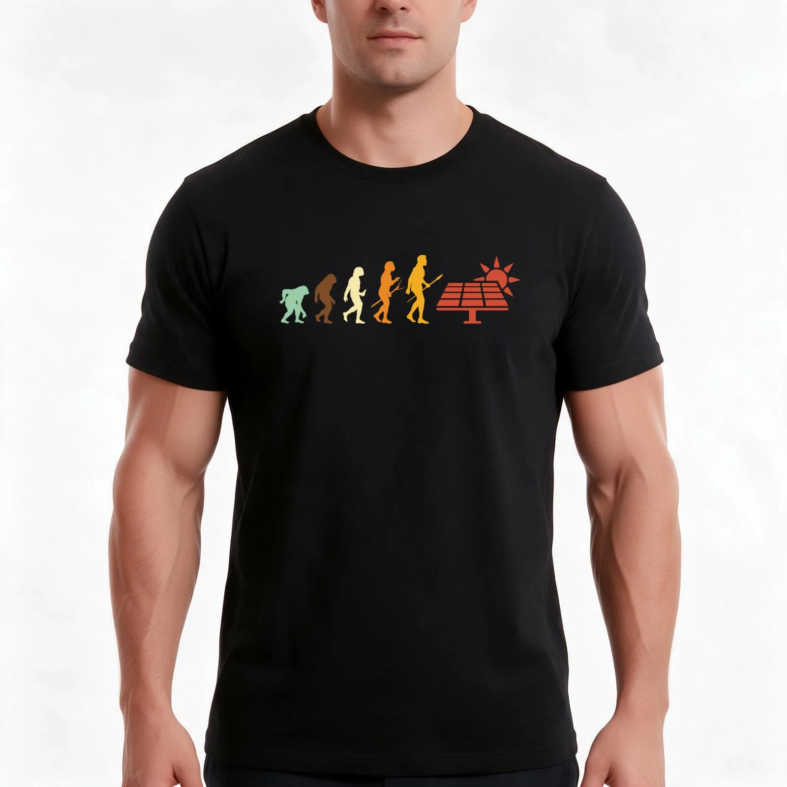 Solar Energy Photovoltaic Evolution Renewable Energy Solar T-Shirt Summer Casual Cotton Tee Oversized Streetwear Tops