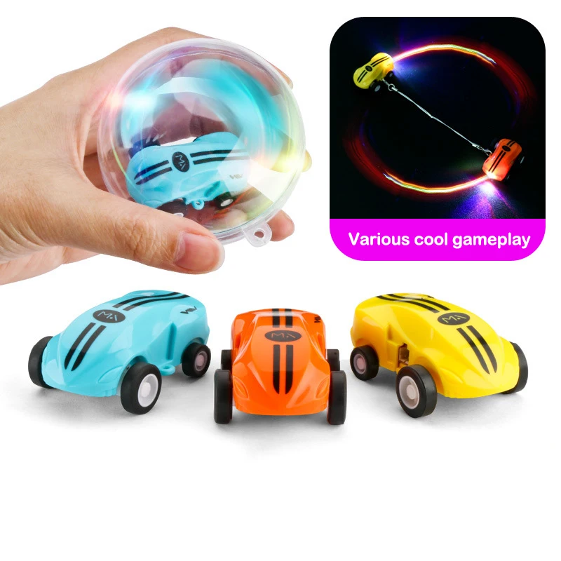 Pocket Mini RC Car High Speed Fast 360 ° Rotation Glowing Stunt Turn Trick Drift Small Car With Light USB Charging Children Gift