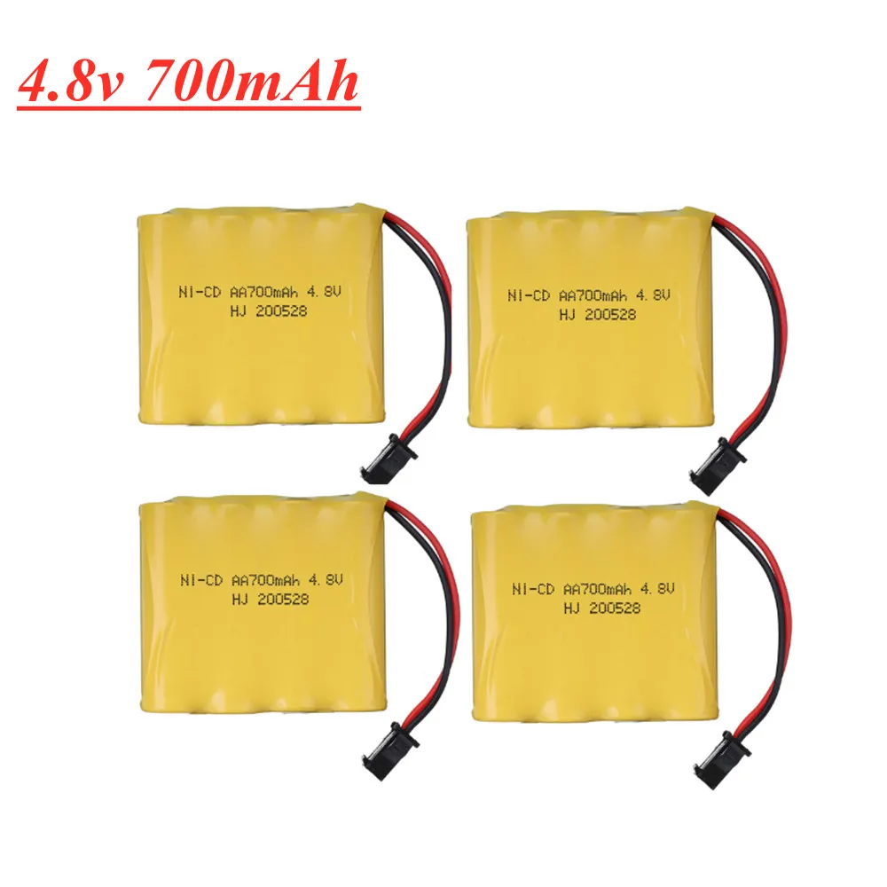 Akumulator 4,8 V 700 mAh Ni-CD AA do zdalnie sterowanych zabawek Samochód elektryczny Nicd 4,8 V Volt Bateria SM-2P Wtyczka