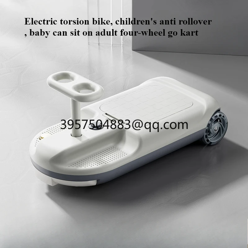 Electric twist car Children's anti-rollover baby can sit in adult four-wheeled go-kart