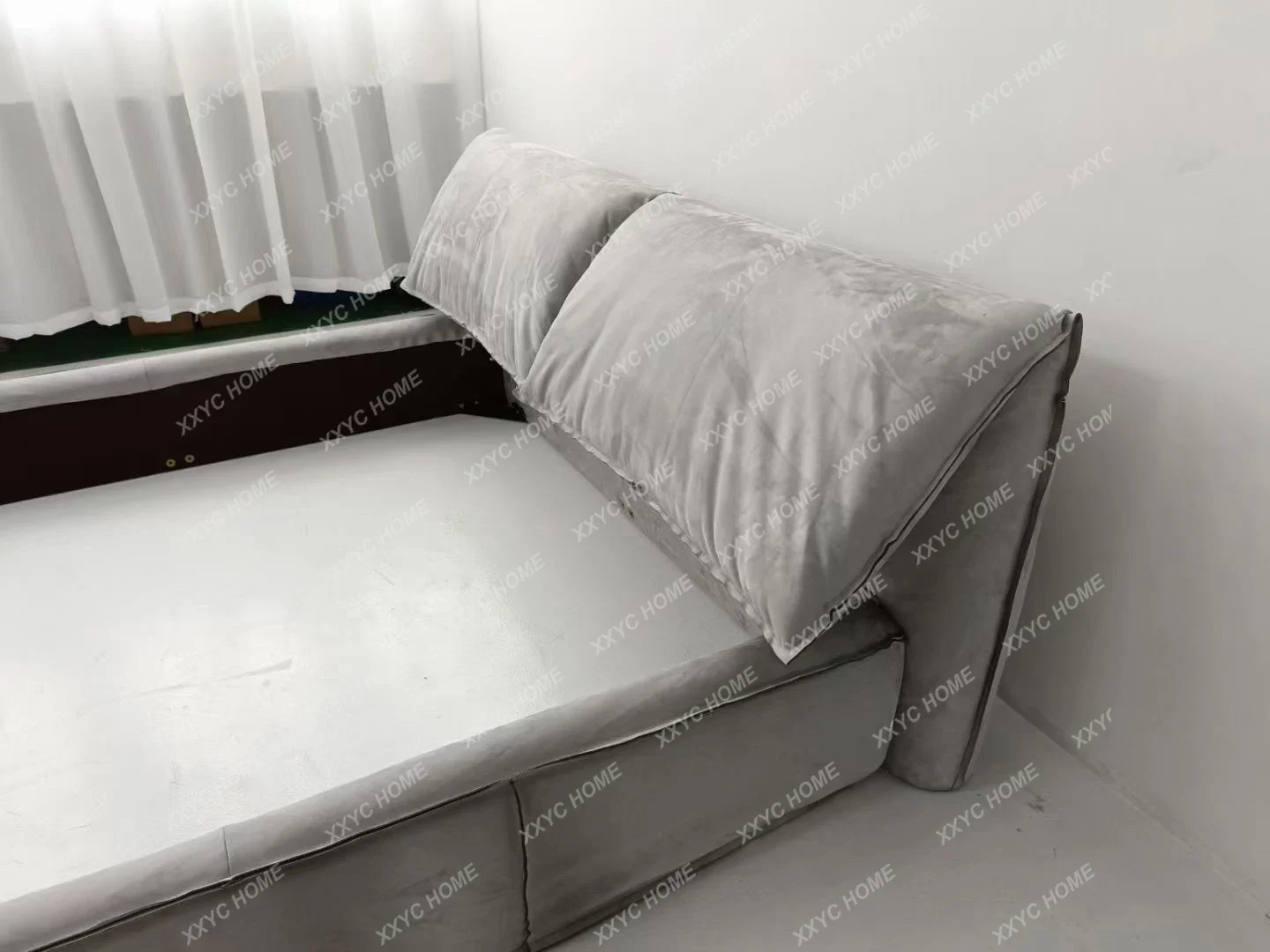 AAItalian Light Luxury Minimalist Soft And Hard Dual-purpose Bed Fabric Leather Italian Master Bedroom Double Bed
