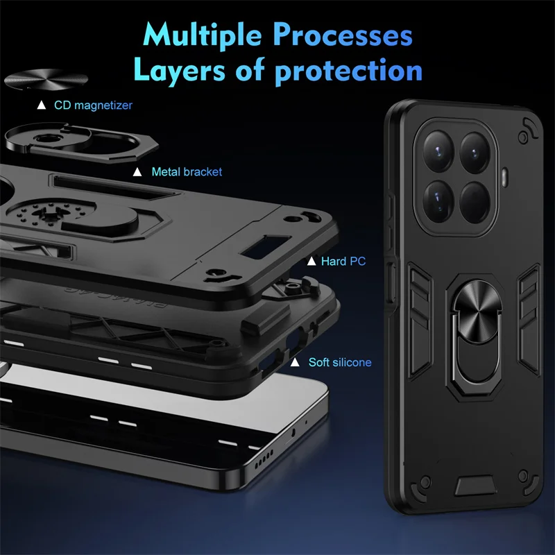 Military Armor Shockproof Case for Xiaomi 17T Pro Mi 17T 5G Protective Cover Ring Stand Holder Fundas Coque view 6