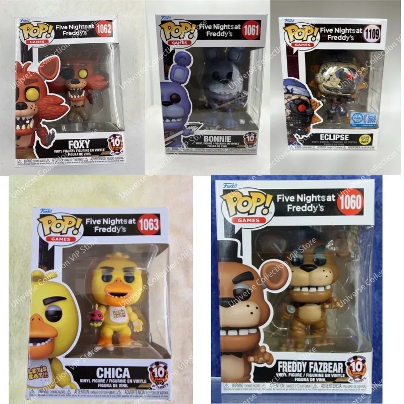 Figuras de acción Funko Pop originales de la serie Five Nights At Freddy's, Bonnie, Foxy, Freddy, Roxy, juguetes para niños y niñas, regalo de Navidad