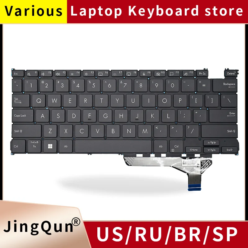 استبدال الولايات المتحدة/RU الروسية لوحة المفاتيح ل ASUS Zenbook 14 OLED UX3402 UX3402ZA UX3402VA Zenbook S 13 OLED UM5302T UM5302TA الخلفية