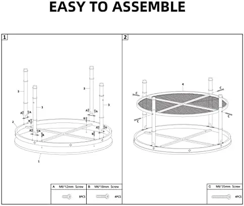 

Coffee Table Small Round Coffee Table with , Rustic Wood Central Table with Sturdy Metal Legs & Open for Living Room, Dini