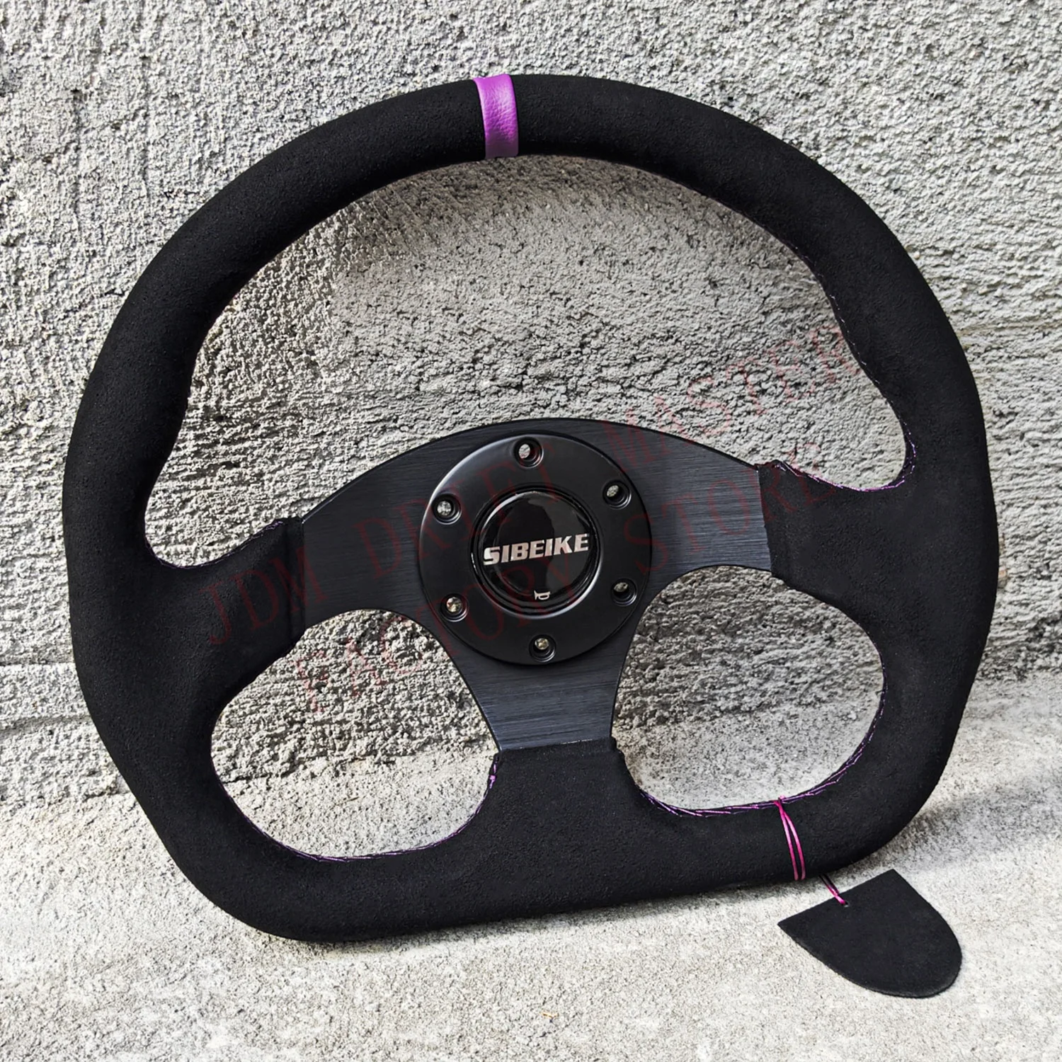 Gooichi × LikeHell Design Japan Steering SIBEIKE JDM Universal 13inch 320mm D Shape Steering Wheel Suede