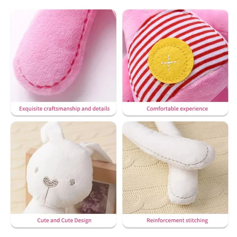 Hoạt Hình Dễ Thương Sang Trọng Vải Búp Bê Thỏ Đồ Chơi Trẻ Em Liên Hoan Sinh Nhật Tặng Xe Đẩy Cho Bé Ngủ Đối Tác Cũi Lều Trang Trí Đồ Trang Trí