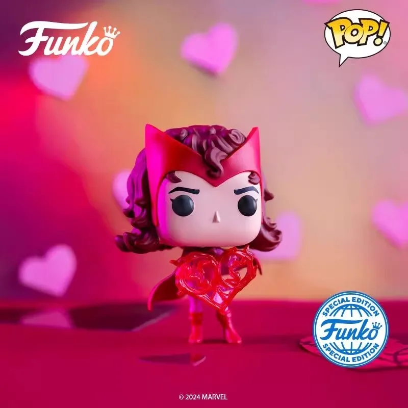 FUNKO POP 오리지널 어벤저 스 애니메이션 피규어 스칼렛 마녀 액션 피규어 소년 소녀 선물 용품 Collectible Model Ornaments