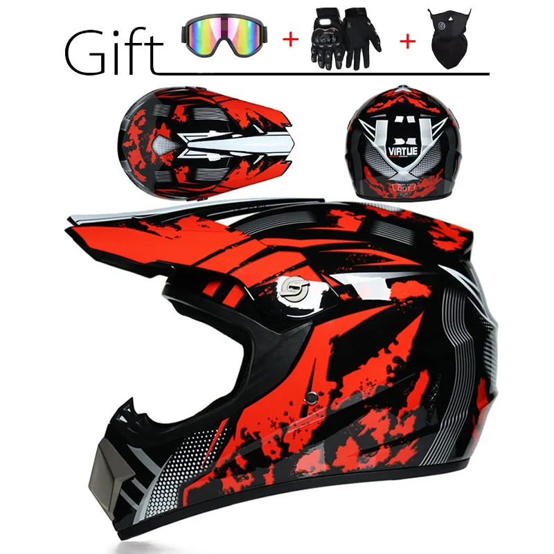 

Men Motocross Helmet Full Face Motorcycle Helmet for Moto Dirtbike Racing Helmet Adult Off Road Helmet Full Shell DOT Approved