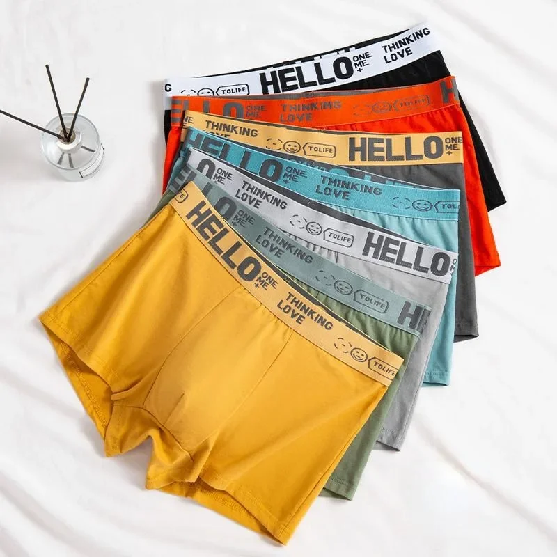 6pieces Mens Underwear high quality Underpants Male Pure Men Panties Shorts Breathable Boxer Shorts Comfortable soft Plus size