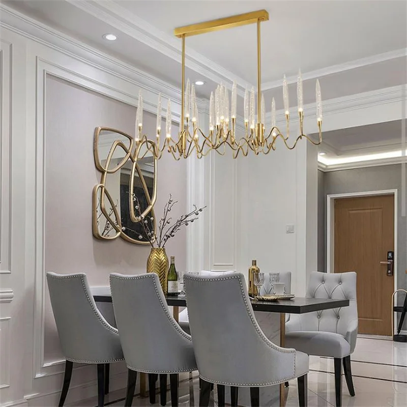 Modern Light Luxury Living Room LED Chandelier Novelty Tree Branch Decoration Lamp Nordic Dining Room Bedroom Crystal Chandelier