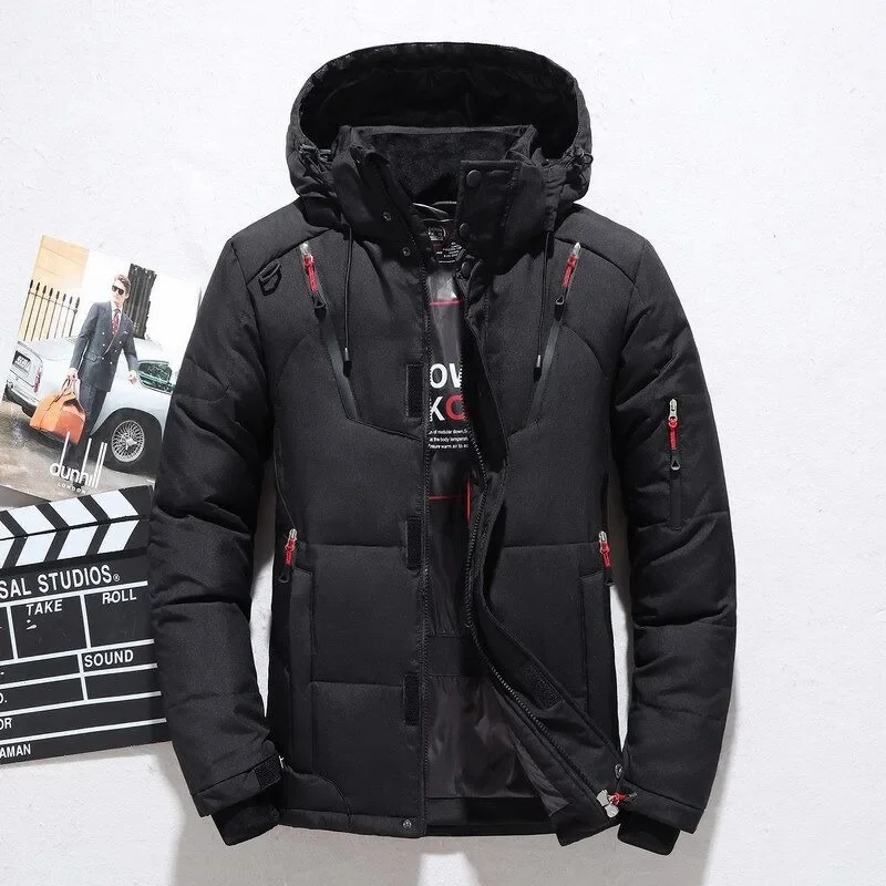 

Hot Selling Men's Winter Outdoor Warm Sports Down Cotton Jacket with White Duck Down, New Youth Jacket Winter Jacket Men