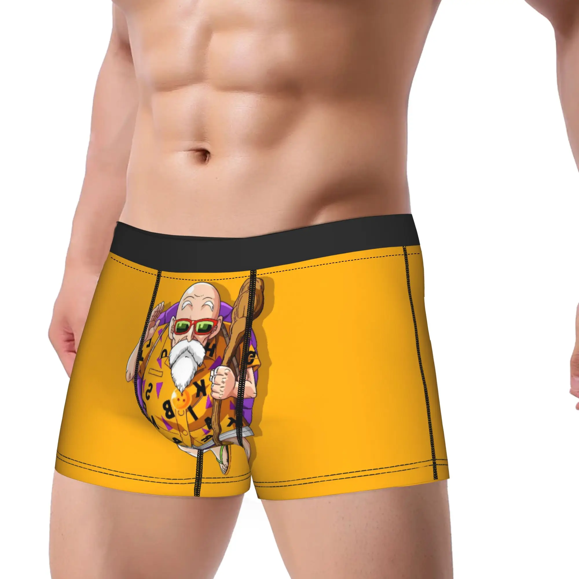 Anime Dragon Ball Master Roshi Shorts Briefs  Underwear Quality Man Comfortable Trunk Pattern Plus Size Underpants