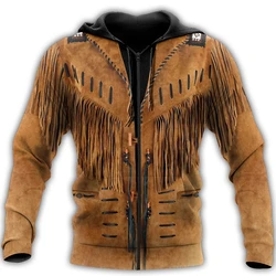 Vintage Ethnic Style Pattern Zipper Hoodie Fashion Trend Mens 3D Tribe Graphic Printed Zip Up Hoodies Casual Oversized Pullovers