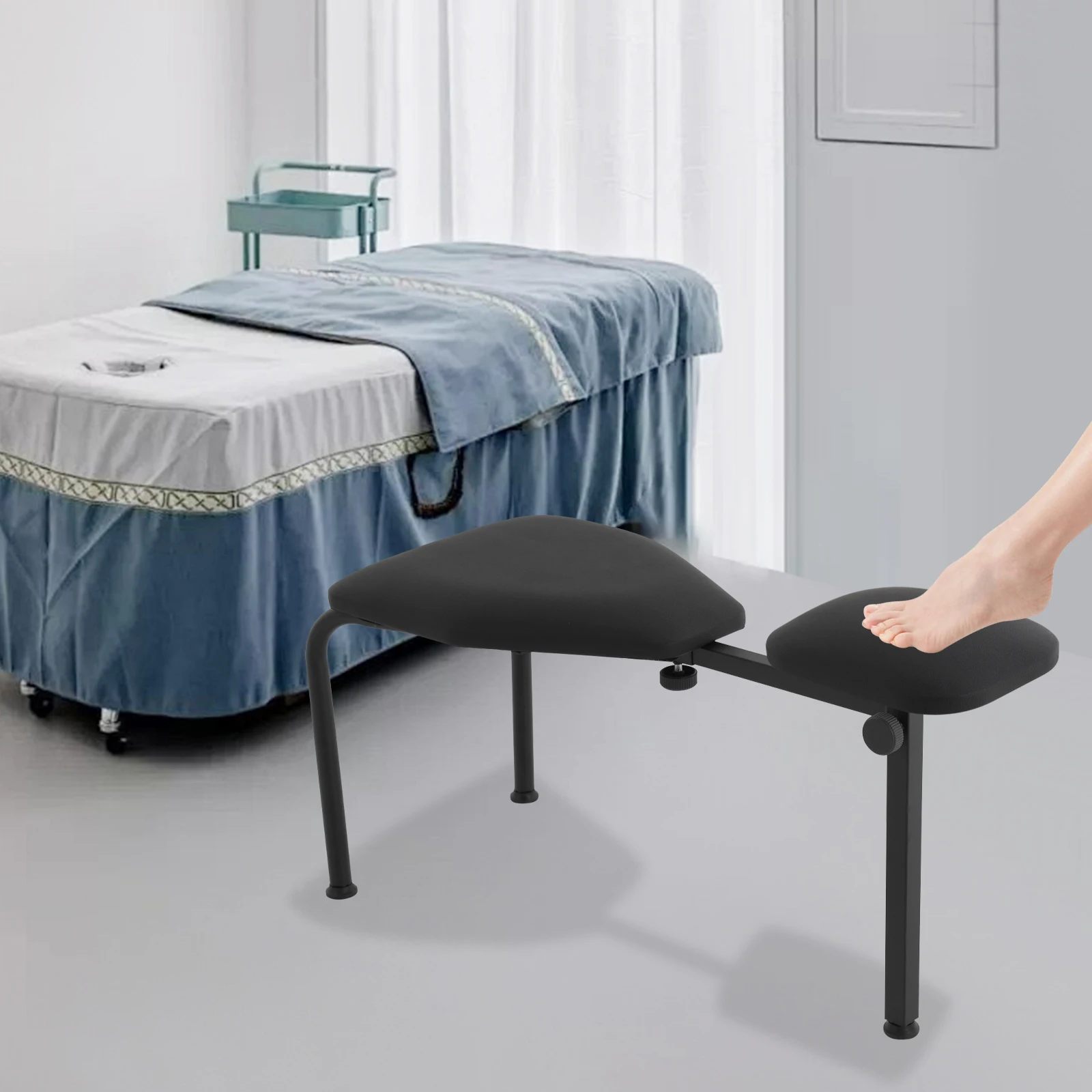 ペディキュアチェア マニキュアスツール 調節可能なペディキュアスツール マニキュアフットレスト ホームビューティーサロン用のモダンなペディキュアチェア