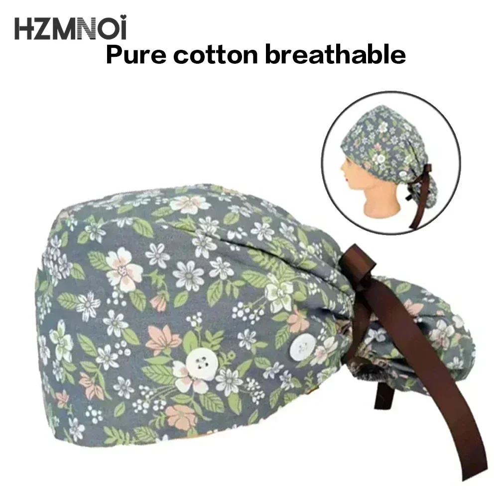 หมวกหมอฟันใช้ได้ทั้งชายและหญิงหมวกขัดฟันสำหรับร้านสัตวแพทย์หมวกทำงานพยาบาลหมวกผ่าตัดคลินิกพยาบาล