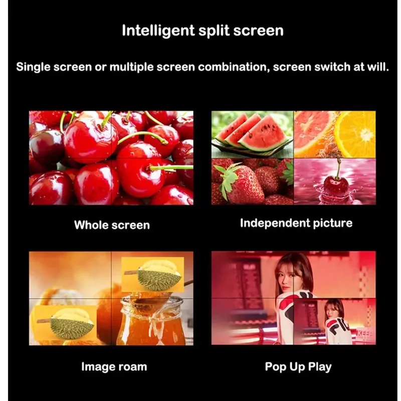 Multiple Screen in One Screen for Display 3x4 4x4 Splicing Screen  Video Advertising Wall