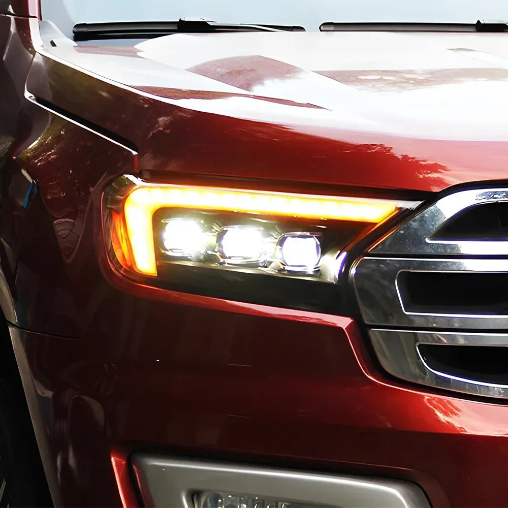 Auto Headlights For Ford Ranger 2016-2020 LED Car Front Lamps Assembly Upgrade Demon Eyes Style 3 Projector Lens Car Accessories
