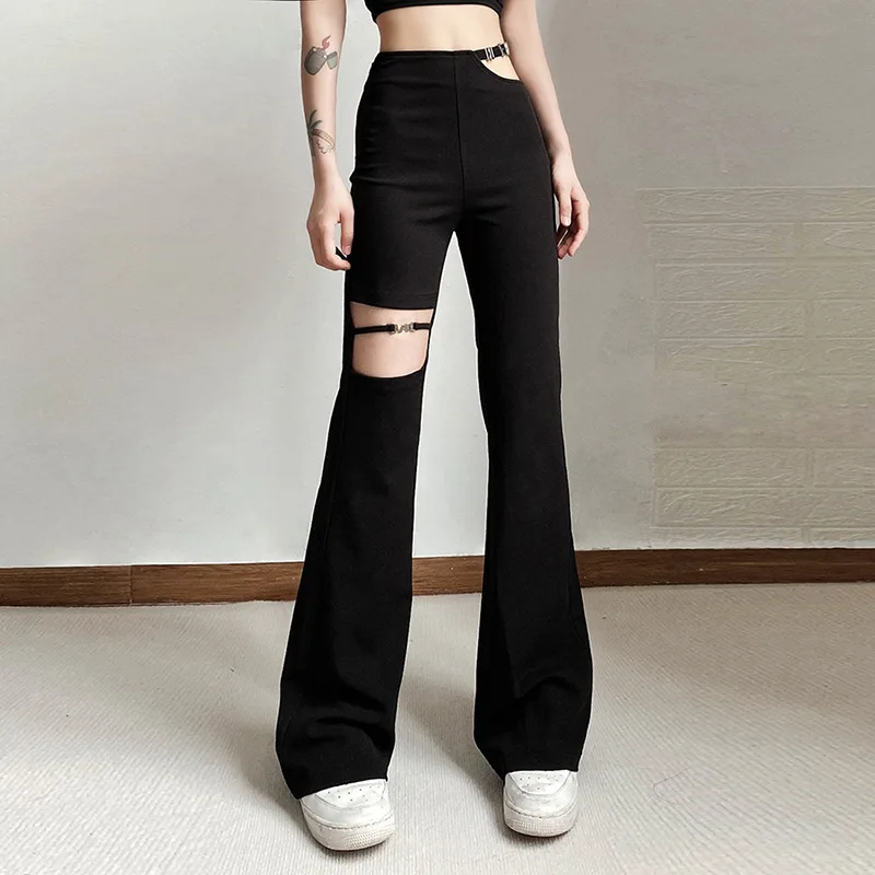 

2025 Trendy New Women's Street Fashion High-Waisted Flatcut Slim Wide-Leg Jeans