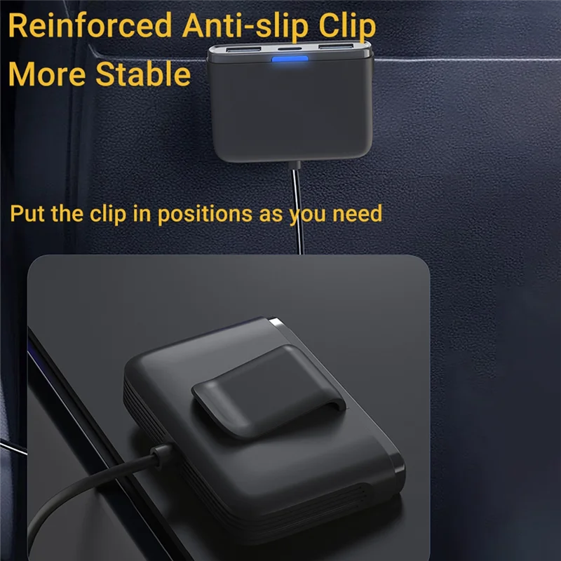 الجهد عرض متعدد المنافذ مهايئ شاحن سيارة متعدد المنافذ 6-Port PD + QC3.0 USB + نوع C مهايئ شاحن الهاتف
