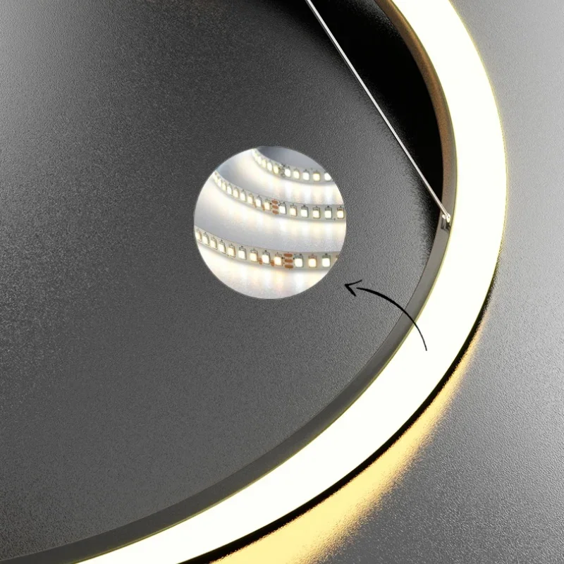 

Nordic hanging lamps circular ring modern minimalist pendant lights dining room bedroom dining table indoor lighting fixtures