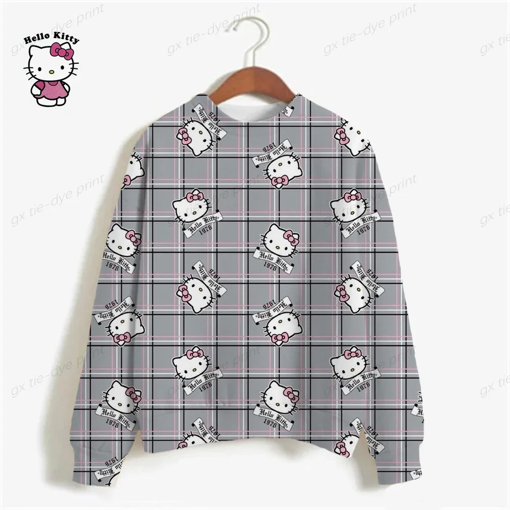 Hoodies Graphic Y2k Clothes HELLO KITTY Print Women Hoodies Sweatshirts Plus Size Female High Street Sweatshirt For Women