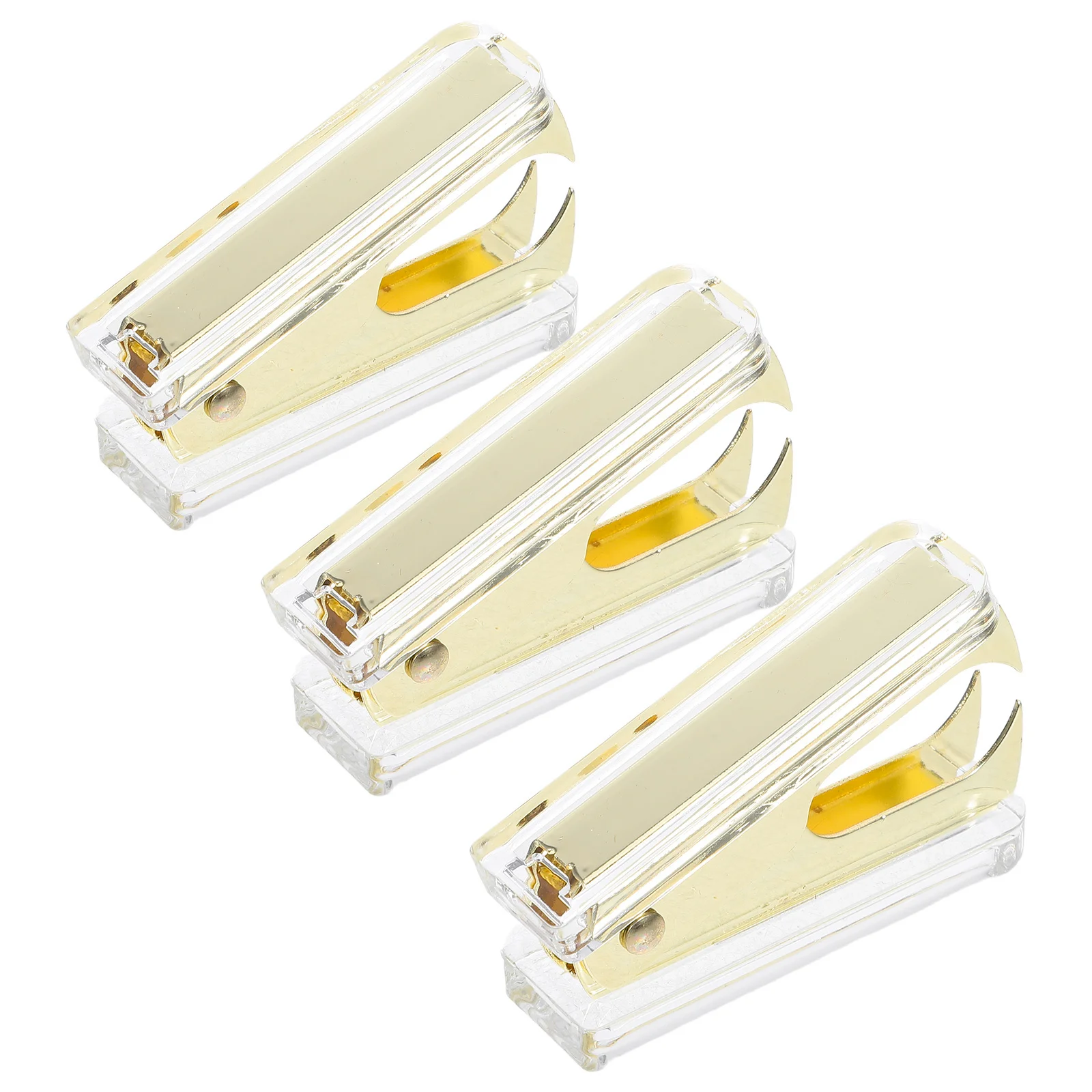 3 قطعة مزيل دباسة شفافة مدمجة أداة استخراج الأظافر الفعالة المحمولة للطلاب المحترفين كباسات واضحة للمكتب