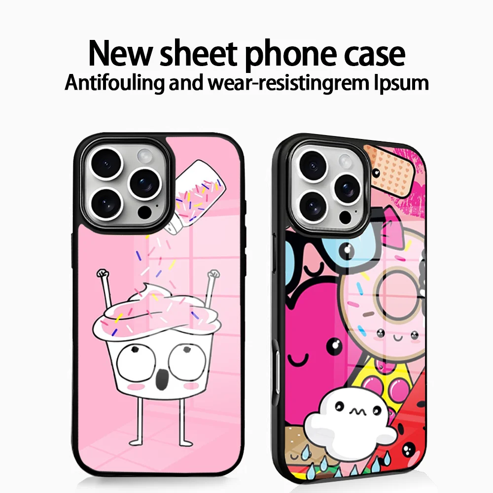 

Cute Animal Bubble Tea Phone Case For IPhone16 15 14 13 12 11 Pro Xs Max Mini XR X 7 8 Plus Luxury Mirror Hard Funda