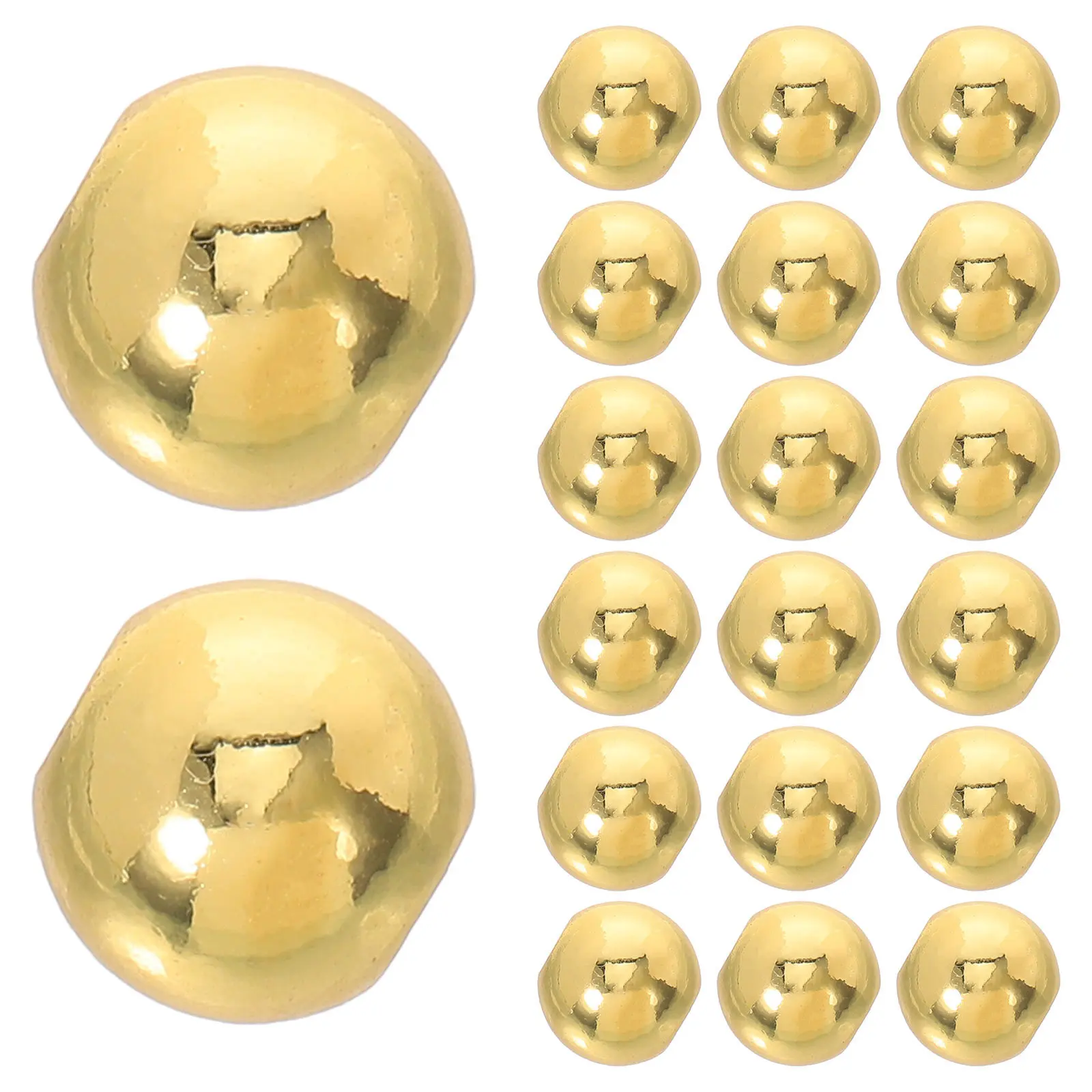 200Pcs Copper Beads Gold Finish 6Mm Round Loose Spacer Beads Jewelry Making Bracelets Necklaces DIY Crafts Handmade Bead Spacer