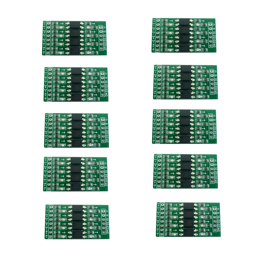 10PCS 4ch 3.3V 5V 12V 24V Digital Logic Level Converter Module Optical Isolation GPIO Module for Arduiuo Pi Pico ESP82 NodeMCU