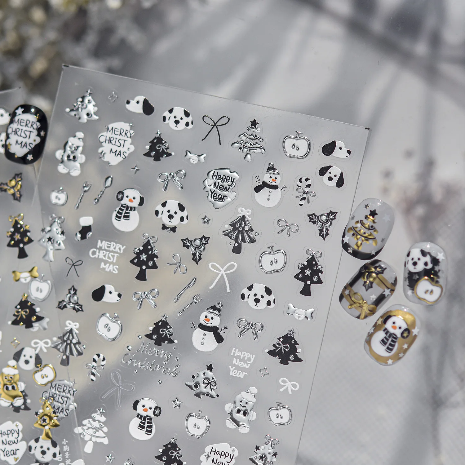 Милый пятнистый щенок, 5D рожд – обзор и цена Nail Art Xmas Design