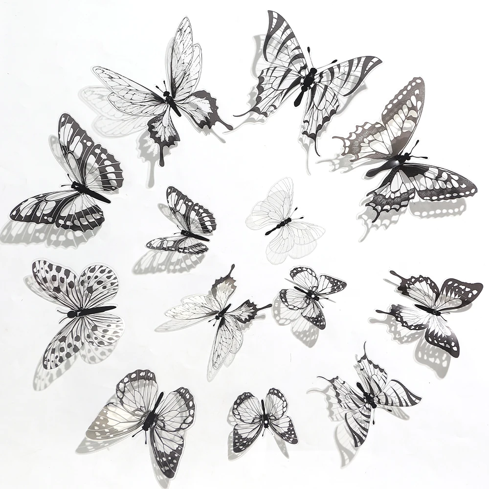 32Pcs Colorful 3D Butterflies Wall Sticker Butterfly for Kid for Home Room Interior Decor Wedding Party Decoration Wall Ornament