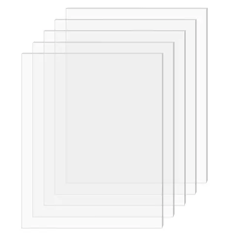 5pcs Blank Clear Acrylic Sheet Transparent plexiglass Plate Picture Frame Project Display Painting 2mm Thickness