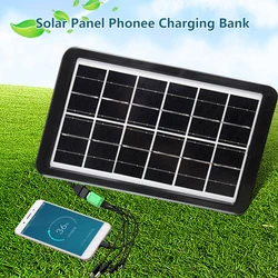 3W Portable Solar Panel With USB Charge For Phone Charging Outdoor Hiking Camping Home Mobile Power Supply Bank 6V Solar Plate