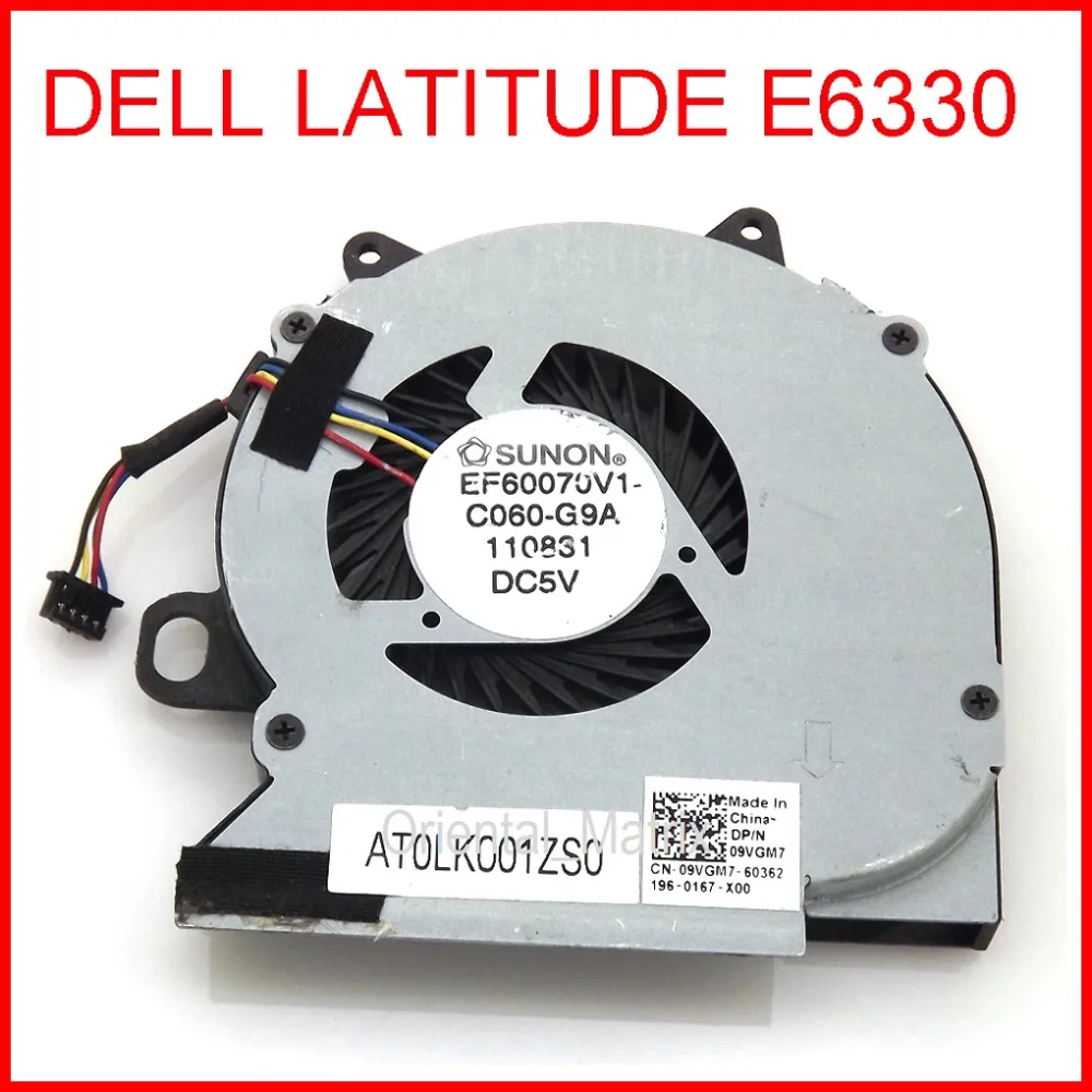 

Free Shipping New EF60070V1-C060-G9A DC5V 0.33A 4Pin For DELL LATITUDE E6330 Laptop CPU Cooler Cooling Fan