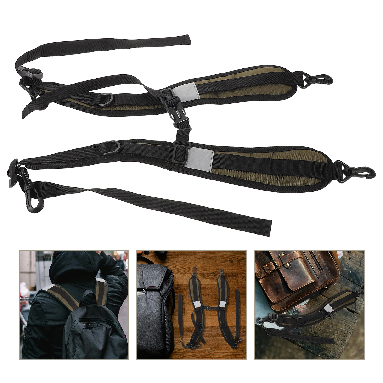 

1pc Quick-release Shoulder Strap Adjustable Length Padded Shock-absorbing Backpack Straps Crossbody Golf Cycling Chest