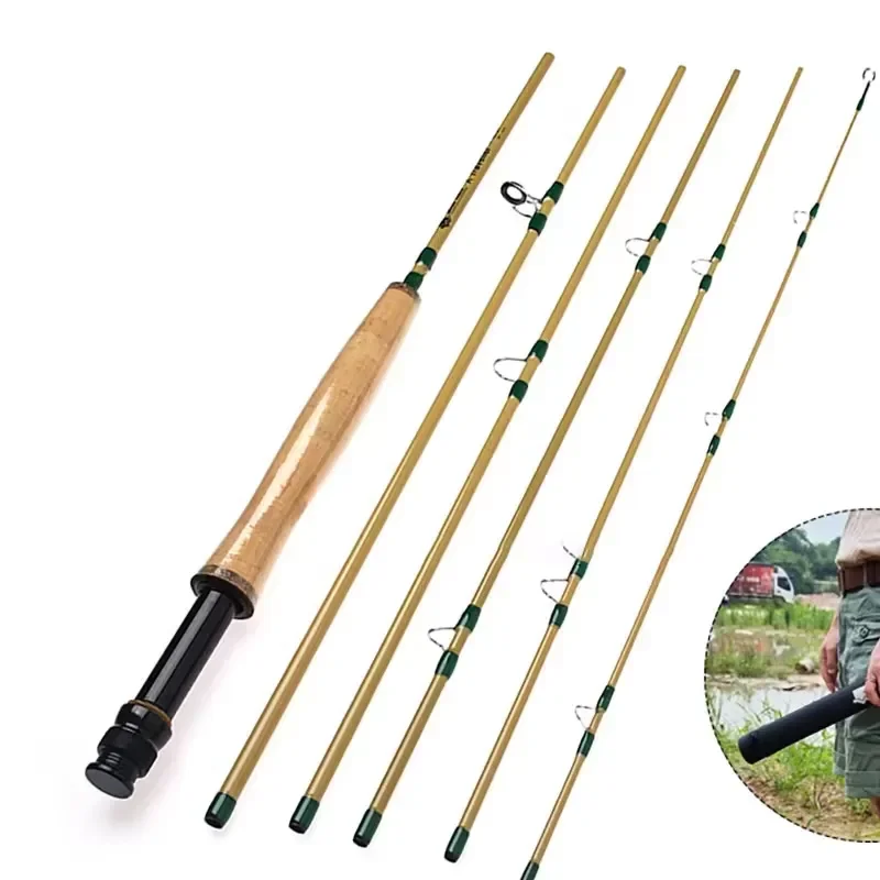 for WIFREO 8ft 4WT Lightweight Carbon Fiber Travel Fly Fishing Rod Saltwater River Lake Stream 87g Quick Response Portable