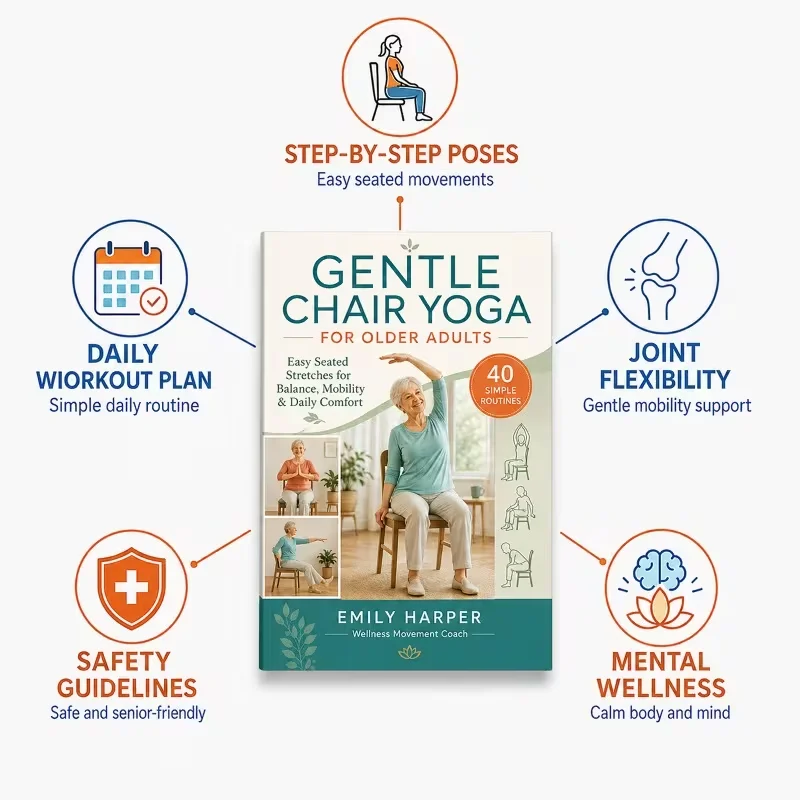 Chair Yoga for Seniors - New Year Family Yoga Challenge & Guided Program Book - Safe Chair Exercises, 52-Week Wellness Plan - Self-Care Gift for Full-Body Reset & Vibrant Health
