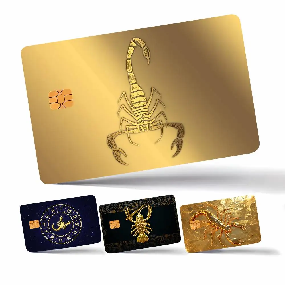 Golden Scorpion Cool Perfect Gift Idea Merch Layout Cover Credit Card Stickers Distinctive Design