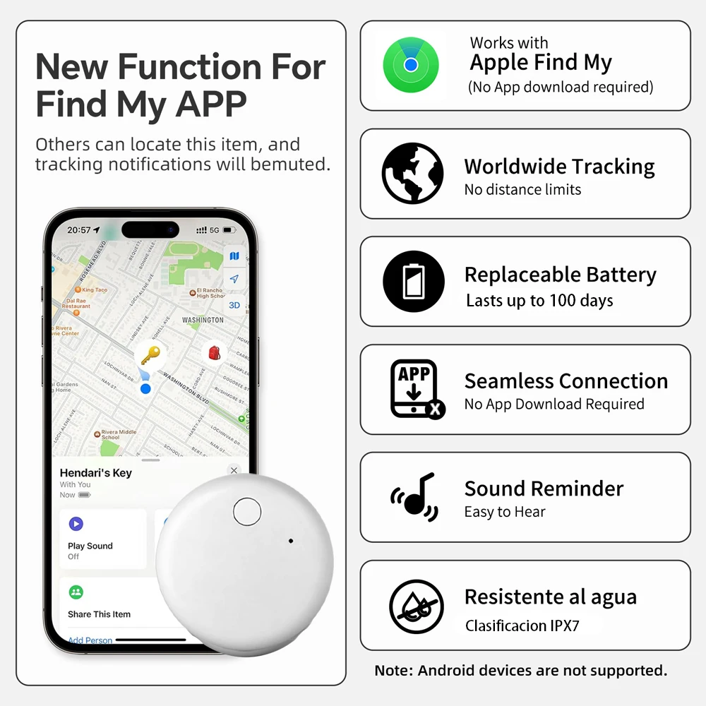 علامات تعقب ذكية صغيرة من Tideboom لـ Apple Find My Pets Kids مفتاح المحفظة سيارة الأمتعة مكافحة خسر مكتشف محدد إنذار لنظام Ios #2